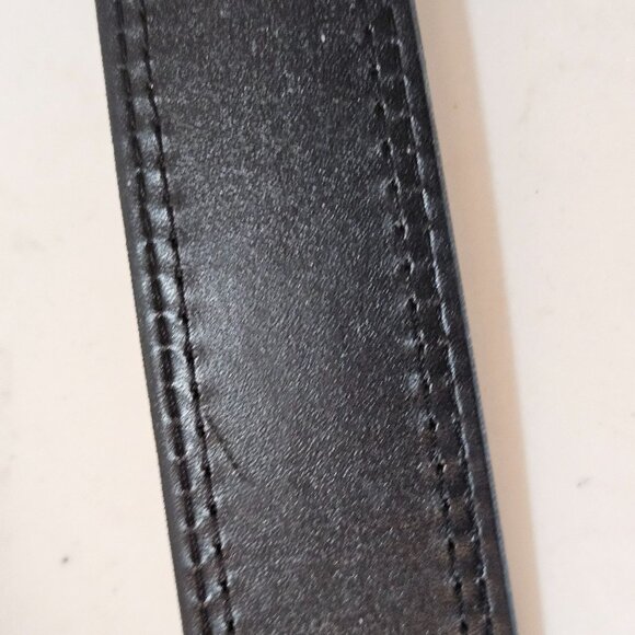 Wrangler Mens Reversible Leather Belt Sz 32 Black Brown Rotated Buckle Guatemala - Picture 9 of 11